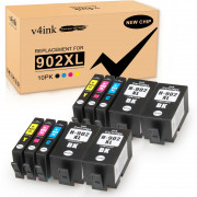 v4ink HP 902XL Compatible Ink Cartridges 10-Piece Combo Pack