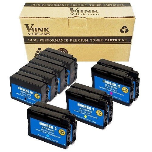 Replacement 932XL HP 933XL Ink Cartridge (4Black 2Cyan 2Magenta 2Yellow, 10 Pack)