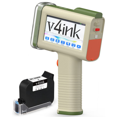 v4ink BENTSAI Beige BT-HH6105B2 Portable Handheld Mobile Inkjet Printer