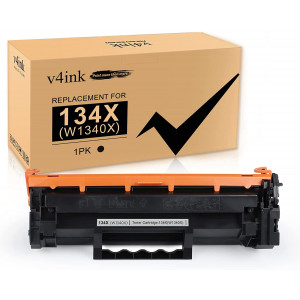DIY- v4ink HP 134X (W1340X) Compatible Black Toner Cartridge 1 Pack (No Chip, High-Yield )
