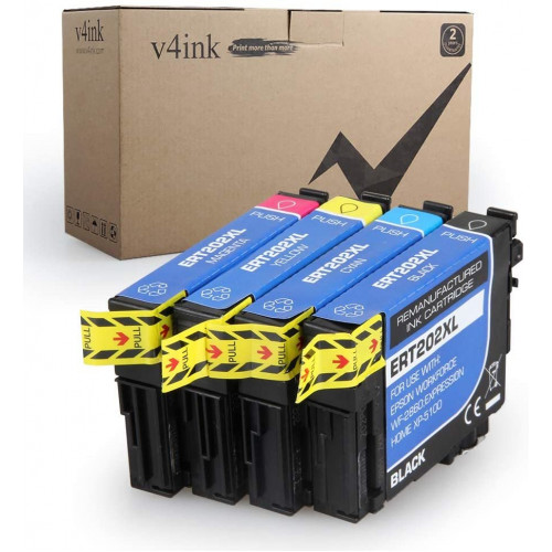  Epson  202XL  Remanufactured Ink Cartridge 4 Piece Combo Pack 