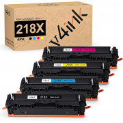 v4ink HP 218X W2180X Compatible Toner Cartridges 4 Pack