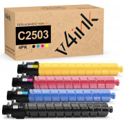 v4ink Ricoh C2503 Compatible High Yield Toner Cartridges 4 Color Set