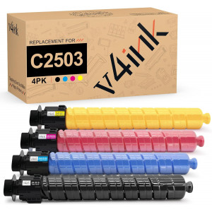 v4ink Ricoh C2503 Compatible High Yield Toner Cartridges 4 Color Set