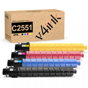 v4ink Ricoh MP C2551 Compatible Toner Cartridges 4 Color Set