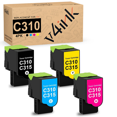 v4ink Xerox C310 C315 Compatible Toner Cartridges 4 Color Set
