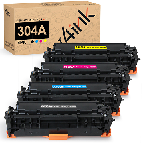 HP 304A CC530A Remanufactured Toner Cartridges 4 Pack