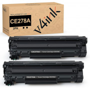 v4ink Compatible HP 78A CE278A Black Toner Cartridge - 2 Packs