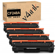 v4ink Compatible HP 48A CF248A Black Toner Cartridges 4 Pack