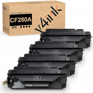 v4ink HP 80A CF280A Compatible Toner Cartridge - 4 Packs v4ink HP 80A CF280A Compatible Toner Cartridge - 4 Packs