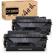 v4ink HP 80X CF280X Compatible High Yield Black Toner Cartridge - 2 Packs