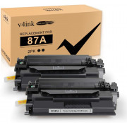 v4ink HP 87A CF287A Standard Yield Compatible Black Toner Cartridges 2 Pack