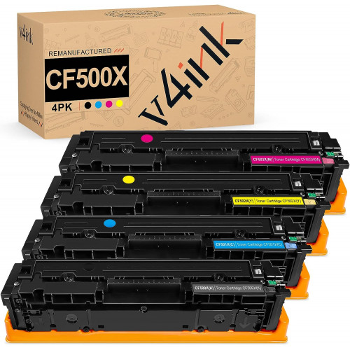 Remanufactured HP 202X High Yield Toner Cartridges 4 Pack