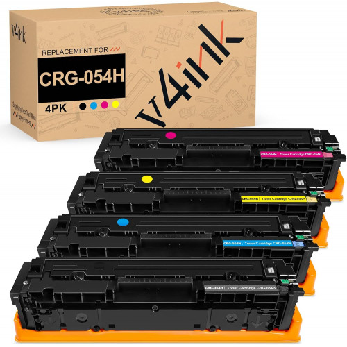 Canon 054H Compatible High Yield Toner Cartridge 4 Pack