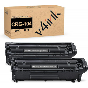 v4ink Canon 104 CRG-104 Compatible Black Toner Cartridges - 2 Pack v4ink Canon 104 CRG-104 Compatible Black Toner Cartridges - 2 Pack
