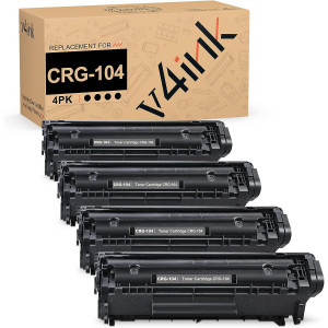 v4ink Compatible Canon 104 CRG-104 Black Toner Cartridges - 4 Pack v4ink Compatible Canon 104 CRG-104 Black Toner Cartridges - 4 Pack