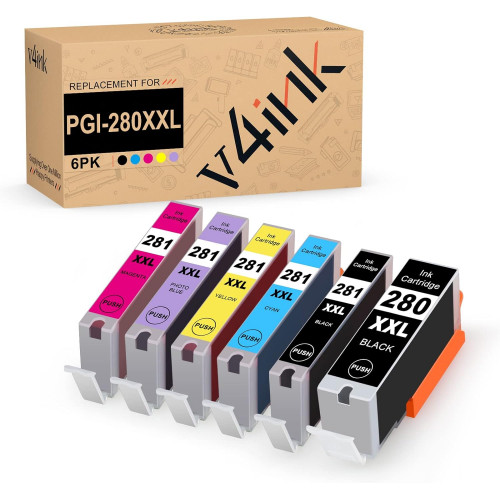 Compatible Canon PGI-280XXL CLI-281XXL Ink Cartridge 6-Piece Combo Pack