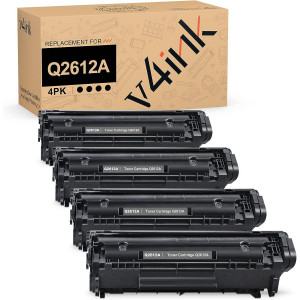 v4ink HP 12A Q2612A Compatible Black Toner Cartridges - 4 Pack v4ink HP 12A Q2612A Compatible Black Toner Cartridges - 4 Pack
