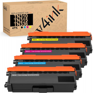 v4ink Brother TN336 TN315 TN310 (BK/C/M/Y) Compatible Toner Cartridges - 4 Pack v4ink Brother TN336 TN315 TN310 (BK/C/M/Y) Compatible Toner Cartridges - 4 Pack