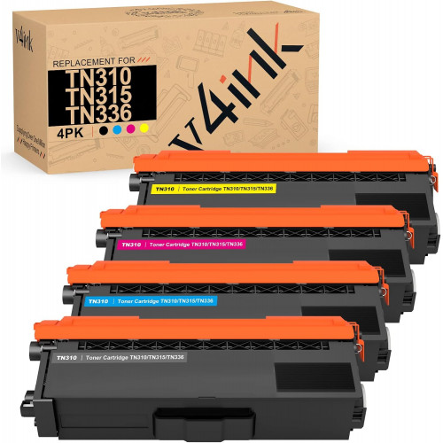 Brother TN336 TN315 TN310 (BK/C/M/Y) Compatible Toner Cartridges - 4 Pack