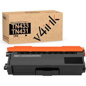 v4ink Compatible Brother TN433 TN431 Black Toner Cartridge - 1 Pack v4ink Compatible Brother TN433 TN431 Black Toner Cartridge - 1 Pack