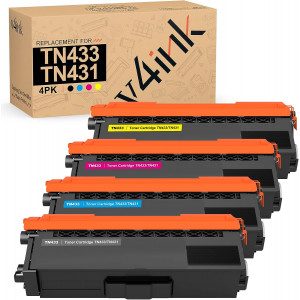 v4ink Compatible Brother TN433 TN431 High Yield Toner Cartridge 4 Color Set v4ink Compatible Brother TN433 TN431 High Yield Toner Cartridge 4 Color Set