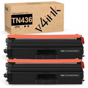 v4ink Brother TN436 TN436BK Compatible Super High Black Toner Cartridges 2 Pack v4ink Brother TN436 TN436BK Compatible Super High Black Toner Cartridges 2 Pack