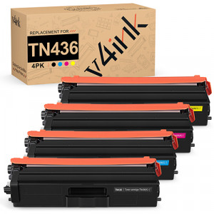 v4ink Brother TN436 TN433 Compatible Super High Toner Cartridges 4 Color Set v4ink Brother TN436 TN433 Compatible Super High Toner Cartridges 4 Color Set