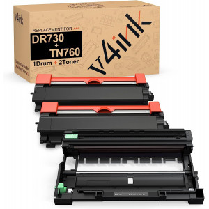 v4ink Brother TN760 Compatible Toner & DR730 Drum Combo - 3 Pack ( 2 Toner Cartridges + 1 Drum Unit ) v4ink Brother TN760 Compatible Toner & DR730 Drum Combo - 3 Pack ( 2 Toner Cartridges + 1 Drum Unit )