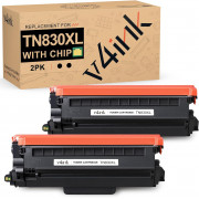 v4ink Brother TN830XL TN-830XL Compatible Toner Cartridges 2 Pack