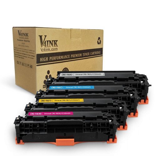 3rd Party Remanufactured Canon 118 Toner Cartridge 4-Piece Combo Pack