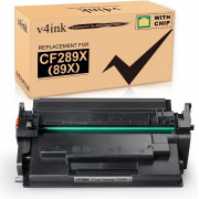 With Chip - v4ink Compatible HP 89X CF289X Black Toner Cartridge - 1 Pack