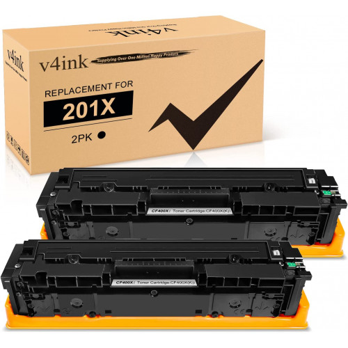 2 Pack HP CF400X Remanufactured Black Toner Cartridge