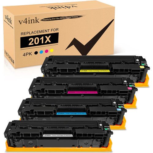 HP 201X Remanufactured Toner Cartridges 4 Packs