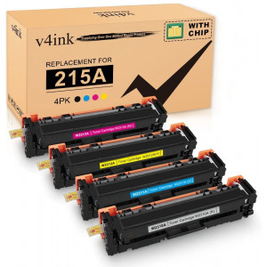 V4INK Compatible HP 215A (W2310A W2311A W2312A W2313A) Toner Cartridge 4 Color Set (With Chip) 