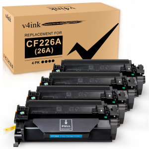 v4ink HP 26A CF226A Compatible Black Toner Cartridges - 4 Pack v4ink HP 26A CF226A Compatible Black Toner Cartridges - 4 Pack
