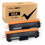 v4ink Compatible HP 48A CF248A Black Toner Cartridge 2 Packs