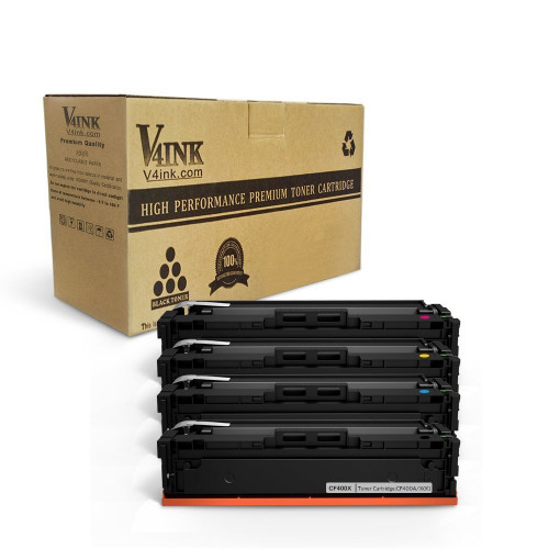 HP 201A (CF400A CF401A CF402A CF403A) Compatible Toner Cartridge - 4 Packs