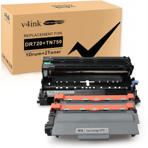 v4ink Compatible Brother DR720 & TN750 High Yield 3-Piece Combo Set