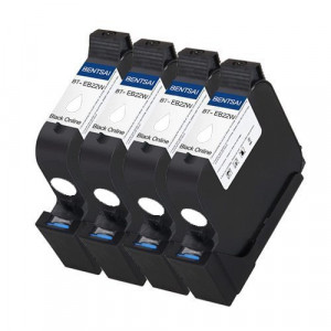 v4ink BENTSAI Original Solvent Fast Dry EB22W Ink Cartridge Replacement for B85 B35 Handheld printer, White, 4 Packs 