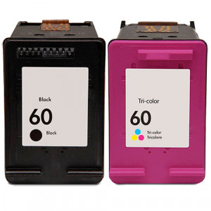 HP 60 Remanufactured High-Yield ink Cartridges 2-Piece
