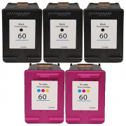HP 60 Remanufactured Ink Cartridge 5-Piece Combo Pack