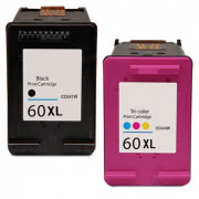 v4ink HP 60XL Remanufactured High-Yield ink Cartridges 2-Piece (1 Black, 1 Tri-color)