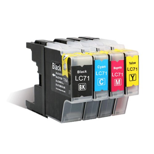 Brother LC71 Compatible High-Yield ink Cartridges 4-Piece