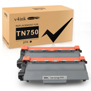 v4ink Brother Compatible TN750 TN720 High Yield Black Toner Cartridge - 2 Packs v4ink Brother Compatible TN750 TN720 High Yield Black Toner Cartridge - 2 Packs
