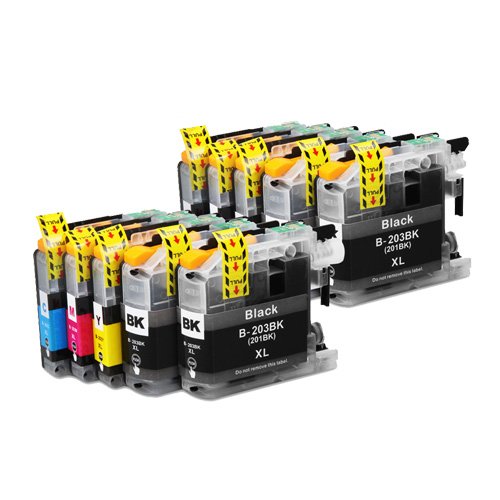 Brother LC203 Compatible Ink Cartridge 10-Piece Combo Pack