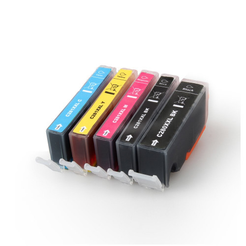 5-Pack Color4Print Compatible Ink Cartridge Replacement for Canon 280 281 Ink PGI280XXL CLI281XXL PGI-280XXL CLI-281XXL Work for PIXMA TR7520 TS8220 TS9120 TS9520 TR8520 TS6120 TS6220 Printer