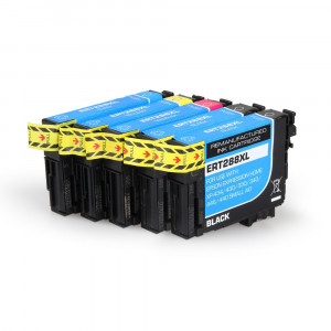 v4ink Epson 228XL T288XL Remanufactured High-Yield Ink Cartridges 5-Pack Combo