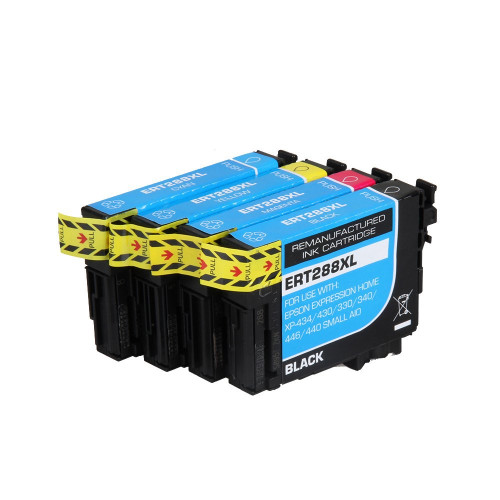 Remanufactured Epson T288XL Ink Cartridges 4 Pack