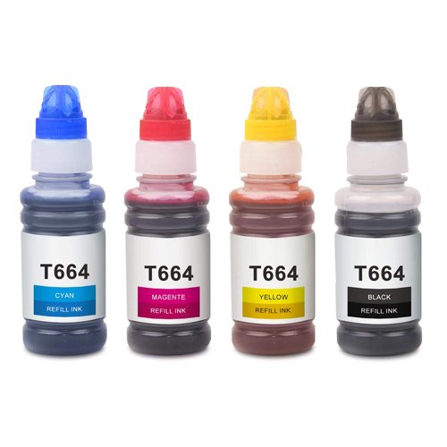 Epson 664 High-Yield Compatible Ink Bottle 4-Piece Combo Pack